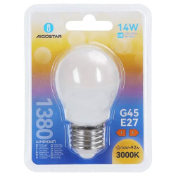 Żarówki LED G45 E27 14W 3000K 2 sztuki barwa ciepła