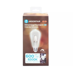 Żarówka LED 6W E27 filamentowa 6500K zimna 600lm ściemnialna