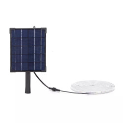 Pasek LED solarny 50W RGB 5 m z panelem monokrystalicznym i kablem 2 m