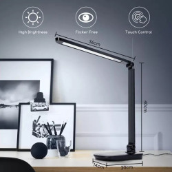 Lampa stołowa LED 8W czarna regulowana 2700-6500K 550lm