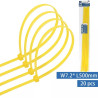 Opaski zaciskowe nylonowe 7,2x500 mm żółte 20 sztuk