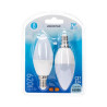 Zestaw 2 żarówek LED świeczka E14 7W 6500K zimne światło