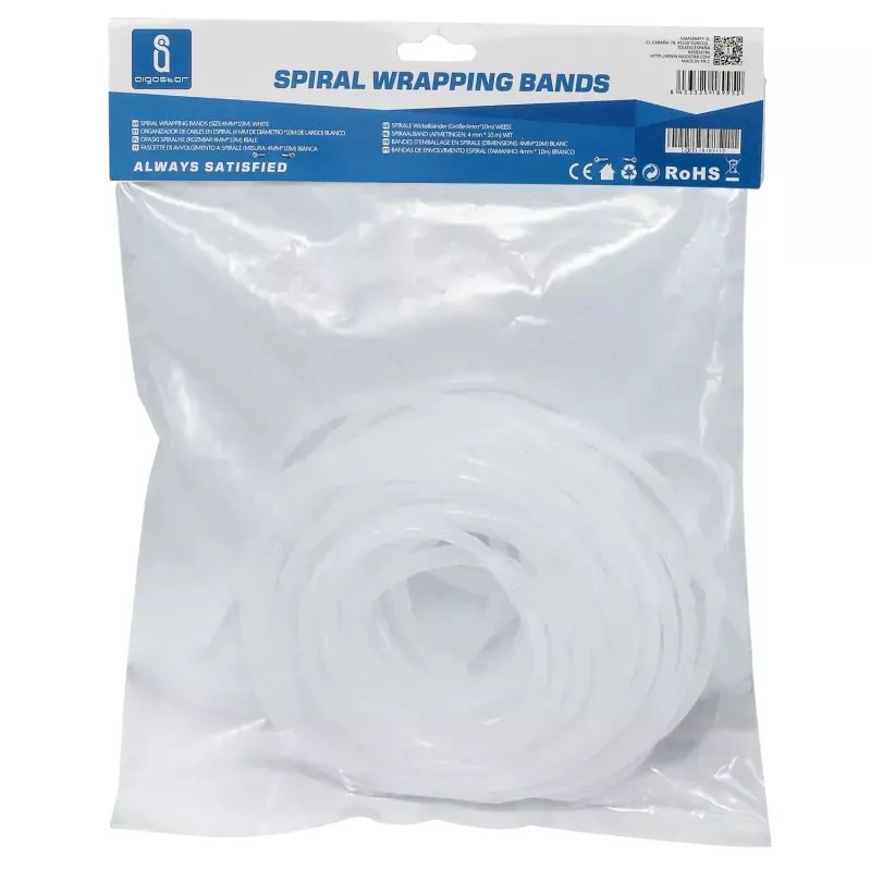 Spirala ochronna na przewody 4 mm 10 m biała z tworzywa PE