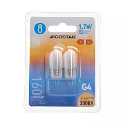 Żarówki LED G4 1,7W 3000K 2 sztuki mleczne do użytku wewnętrznego