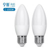 Żarówki LED świeczki C37 E27 9W 6500K zimna barwa 2 sztuki