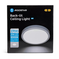 Panel LED natynkowy 24W 6500K biały okrągły 2700lm do wnętrz