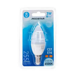 Żarówka świeczka LED 3W E14 zimna 6500K 255lm biała