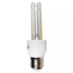 Żarówka LED E27 8W 3000K ciepła barwa 730lm kształt U ze szkła