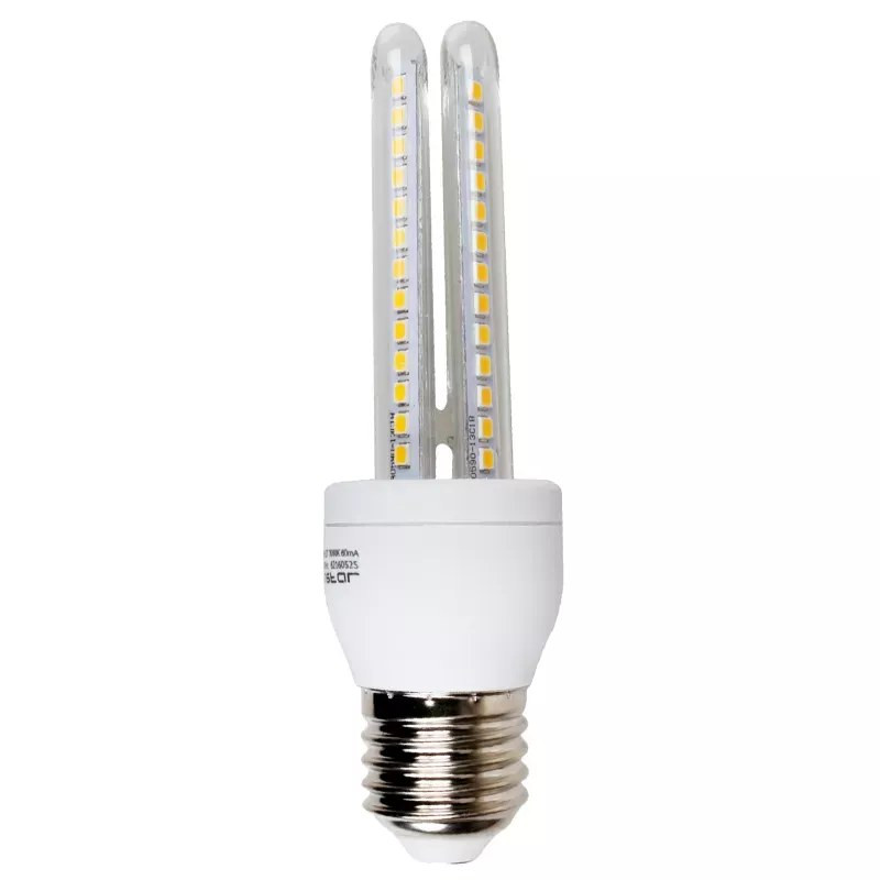 Żarówka LED E27 8W 3000K ciepła barwa 730lm kształt U ze szkła