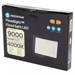 Naświetlacz LED 100W 4000K 9000lm IP65 czarny aluminiowy