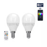 Żarówka LED E14 6,5W Bluetooth Mesh RGB+CCT 555lm 2 sztuki