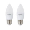 Zestaw 2 żarówek LED C37 E27 3W 6500K zimne światło 255lm