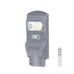 Latarnia solarna LED 50W zimne światło 500lm szara z pilotem