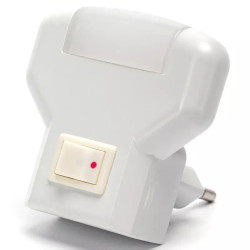 Lampka nocna LED 0,5W 6500K 30lm z wyłącznikiem biała IP20