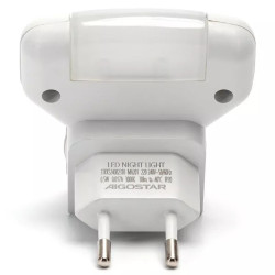 Lampka nocna LED 0,5W 6500K 30lm z wyłącznikiem biała IP20