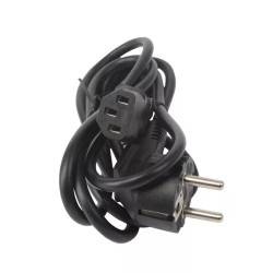 Kabel zasilający komputerowy 1,8 m czarny 10 A 250 V do zastosowań wewnętrznych
