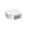 Kolanko płaskie PVC białe 25x16 mm gięte 4 sztuki do wnętrz