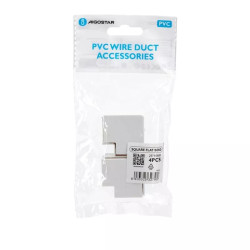 Kolanko płaskie PVC białe 25x16 mm gięte 4 sztuki do wnętrz