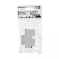 Kolanko płaskie PVC białe 25x16 mm gięte 4 sztuki do wnętrz