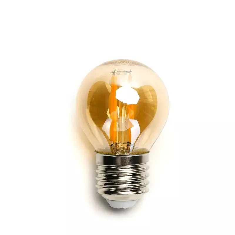 Żarówka LED Filamentowa G45 E27 8W 2200K bursztynowa ciepła barwa