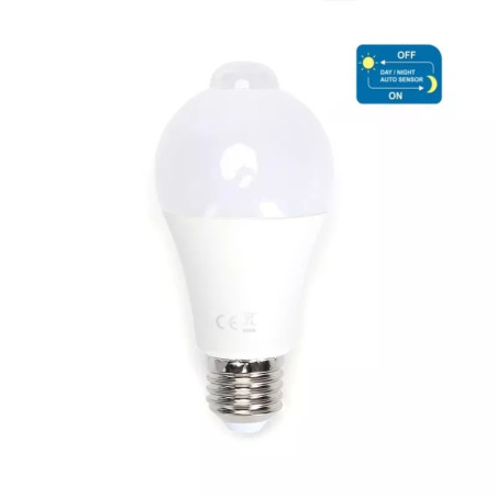 Żarówka LED E27 12W 6500K 1240lm z czujnikiem ruchu do wnętrz