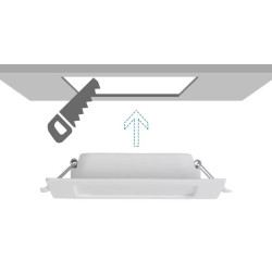 Panel LED kwadratowy 9W 4000K strumień 1000 lm do montażu podtynkowego