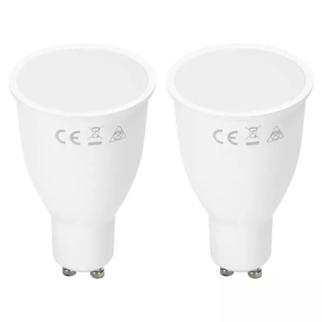 Żarówki LED GU10 15W 6500K zimna barwa 2 sztuki 100° kąt