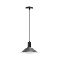 Lampa wisząca stalowa czarna E27 max 60W zwis 120 cm do wnętrz