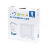 Panel LED natynkowy kwadratowy 12W 6500K biały 1400lm do wnętrz