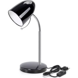 Lampa stołowa czarna 40W E27 do wnętrz z włącznikiem na przewodzie