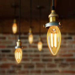 Żarówka LED filament E27 8W ciepłe 2200K 880lm bursztynowa