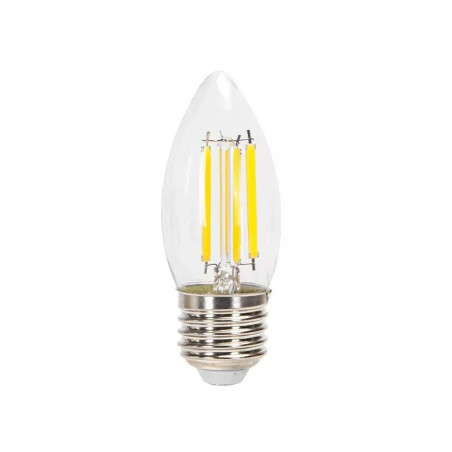 Żarówka LED C35 E27 8W 6500K zimna barwa 880 lm szklana