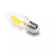 Żarówka LED C35 E27 8W 6500K zimna barwa 880 lm szklana