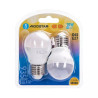Zestaw 2 żarówek LED G45 E27 10W 3000K biały plastik
