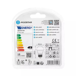 Zestaw 2 żarówek LED G45 E27 10W 3000K biały plastik