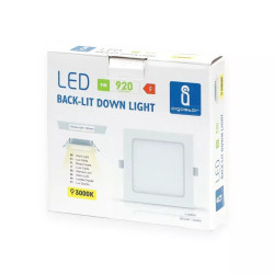 Panel LED podtynkowy 9W 3000K 920lm biały kwadratowy do wnętrz