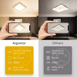Natynkowy panel LED kwadratowy 16W 3000K 1648lm biały Aigostar