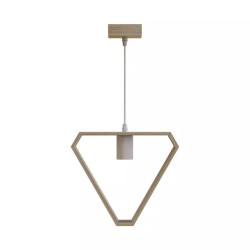 Lampa wisząca drewniana z trzonkiem E27 i mocą 60W, przewód 0,8m