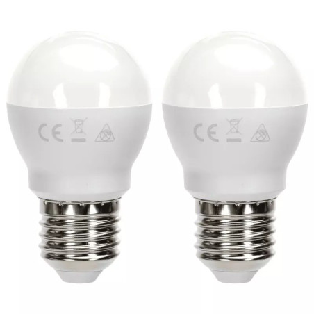 Żarówki LED 2 szt. 12W 3000K G45 z gwintem E27 białe ciepłe światło