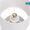 Lampa stołowa ceramiczna E14 40W biały jasny cyjan 225mm