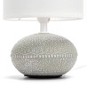 Lampa stołowa ceramiczna E14 40W biały jasny cyjan 225mm