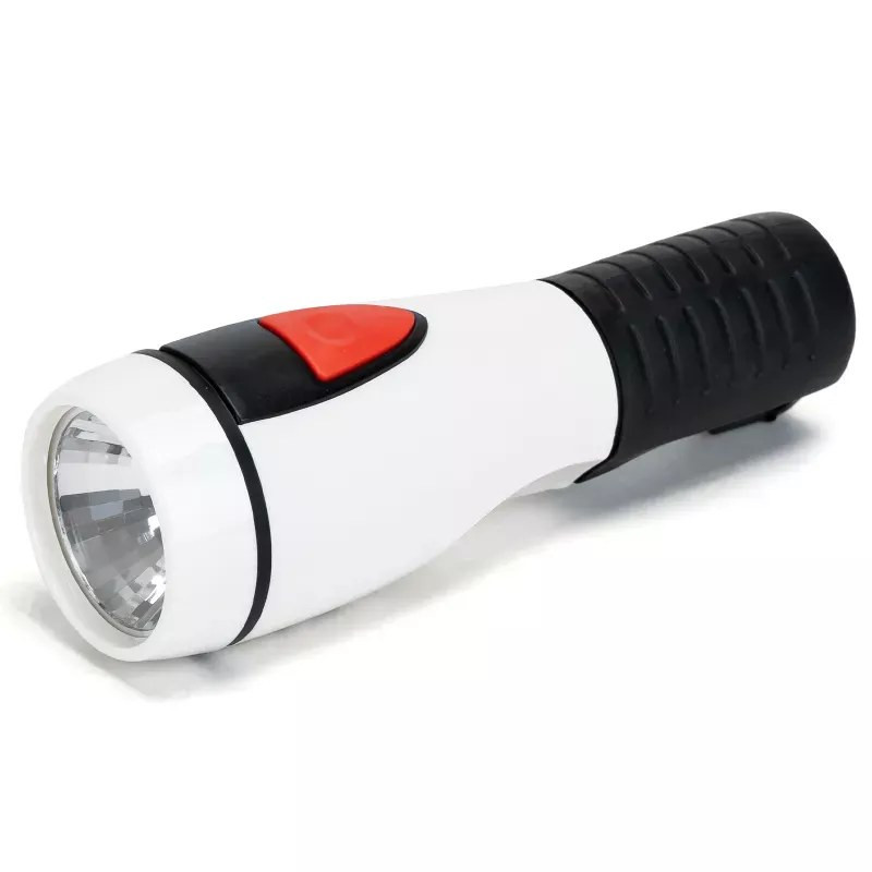 Latarka LED 0,25W 6500K zimna barwa czarno-biała bez baterii