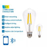 LED żarówka ST64 6W E27 CCT Bluetooth mesh 2 sztuki przezroczysta