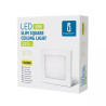 Panel natynkowy LED kwadratowy 6W 3000K 525lm biały plastik