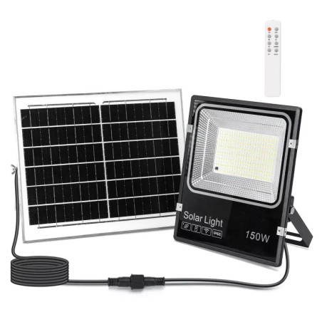 Naświetlacz solarny 150W regulowana barwa 3 kolory 5m kabel IP66