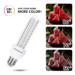 Żarówka LED 12W E27 1180lm zimna 6500K w kształcie U ze szkła