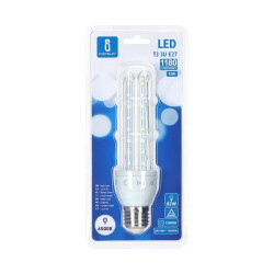 Żarówka LED 12W E27 1180lm zimna 6500K w kształcie U ze szkła