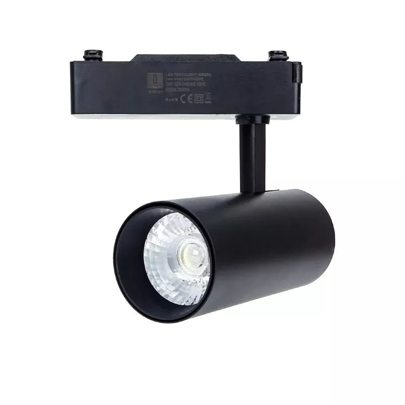 Reflektor LED 24W czarny 2700 lm zimna barwa 6500K dwuprzewodowy