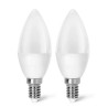Żarówki LED C37 E14 9W 6500K zimne światło 2 sztuki