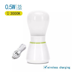 Lampka nocna LED akumulatorowa 0,5W 3000K 35lm USB biała